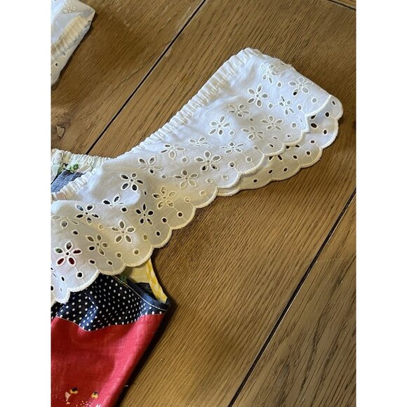 Lisanne Junior Patchwork Ruffle Neck Dress Size Measured Bohemian Hippie Maxi - Picture 6 of 10